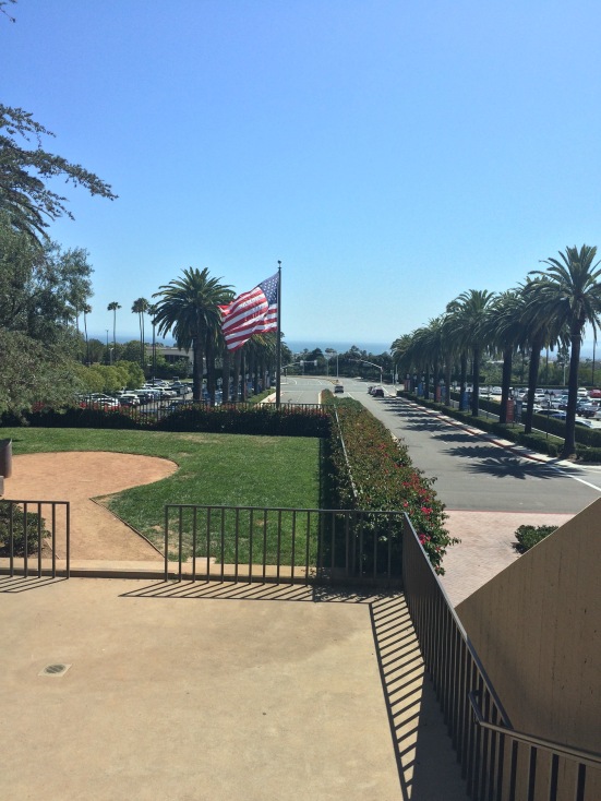 God bless America for the best shopping malls, beaches and the prettiest flag- Fashion Island, Newport Beach
